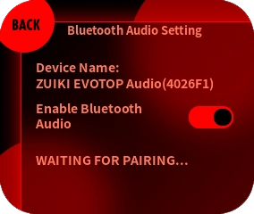 Please turn on the “Enable Bluetooth Audio” switch.