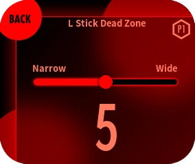 Adjust the deadzone with the slider.