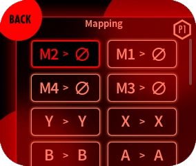 Select the button you want to change the mapping for.