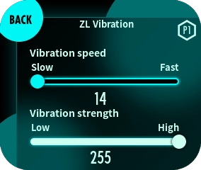 You can adjust the vibration speed and strength.